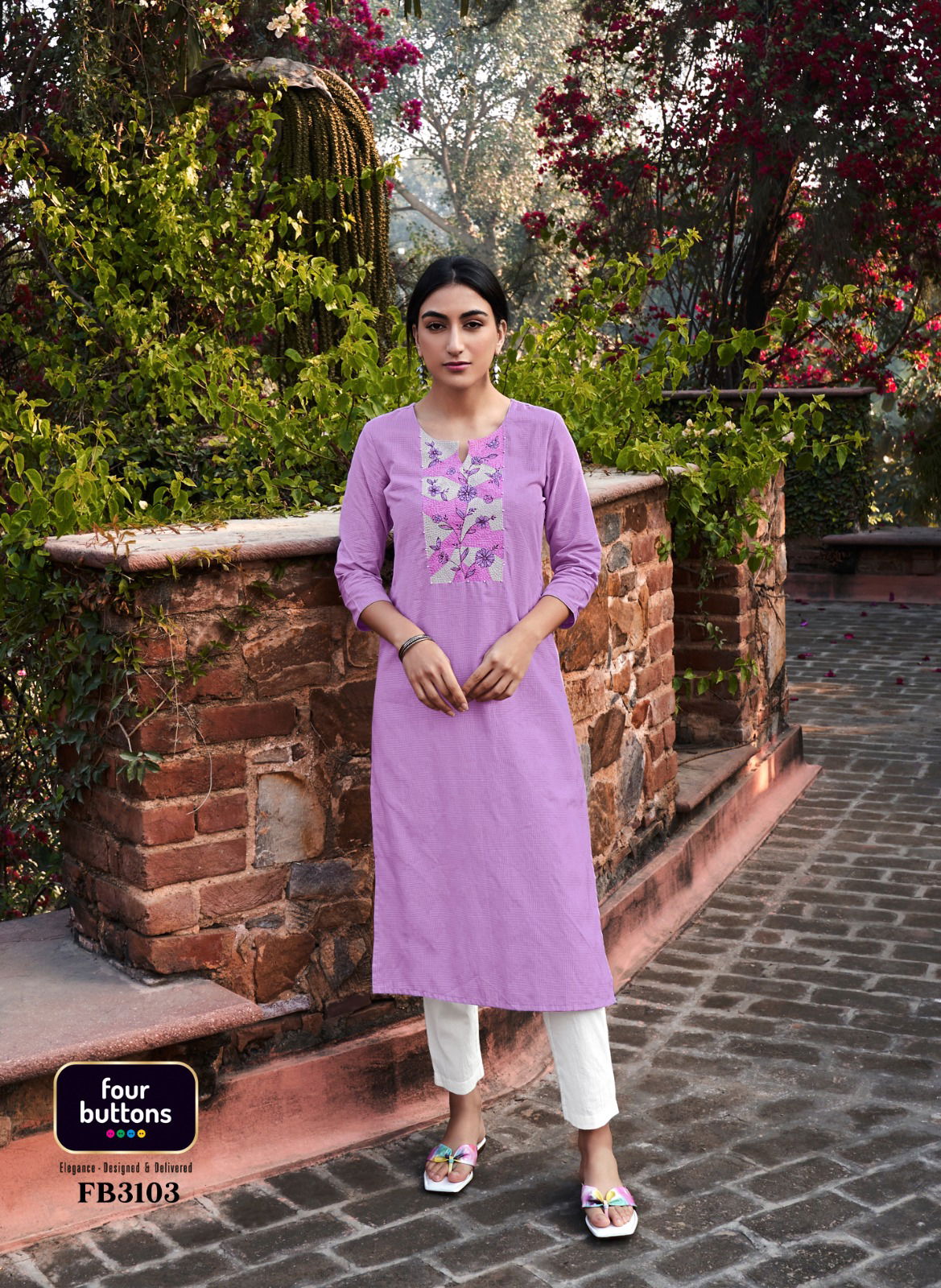 Raina By Four Buttons 3101-3106 Kurti With Bottom Catalog